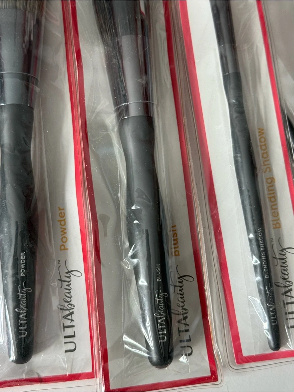 Ulta Beauty Makeup Brush Set - Black Handles, Gray Bristles